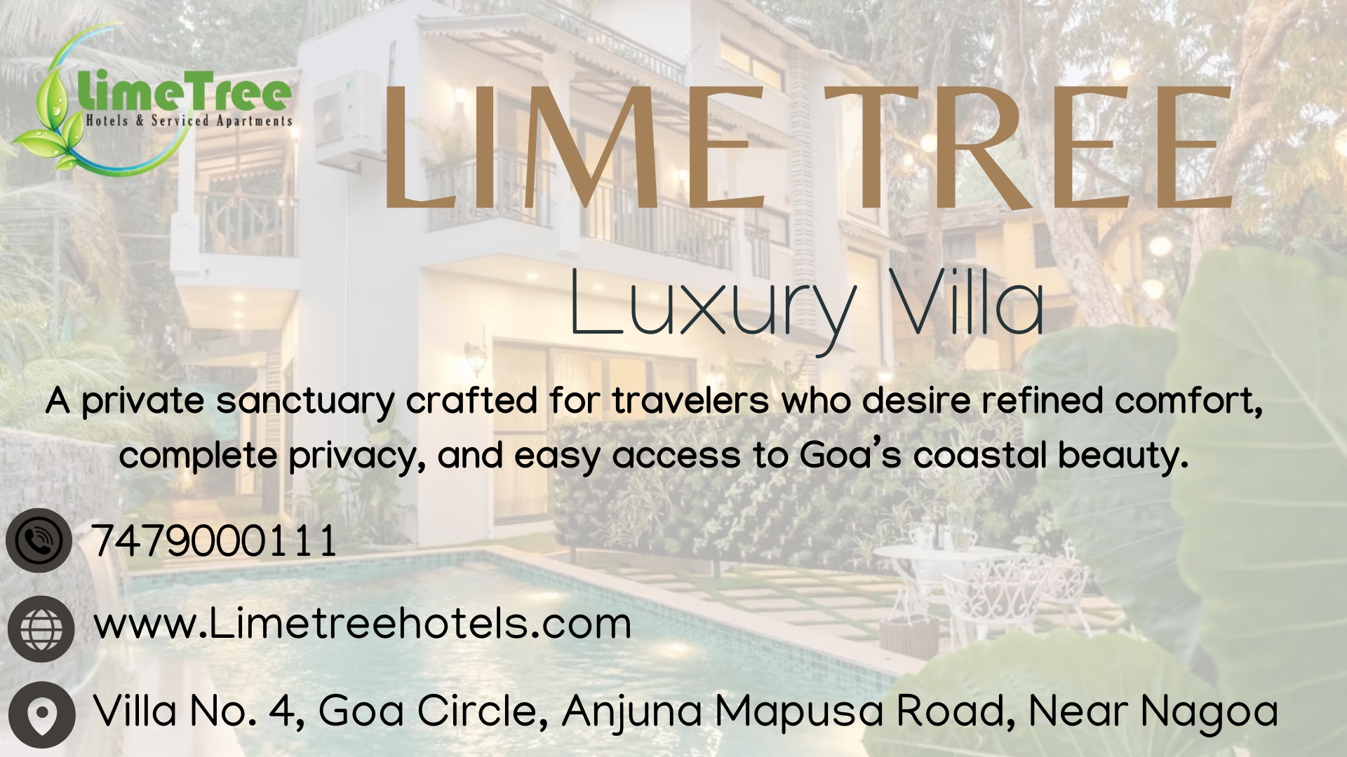 Modern Pool Villa Stay Close to Anjuna Beach