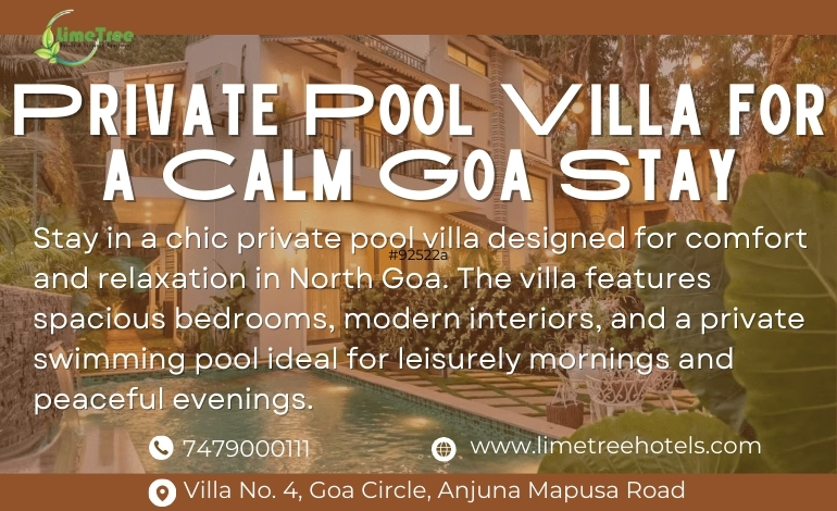 Minimalist Pool Villa for a Calm Goa Holiday
