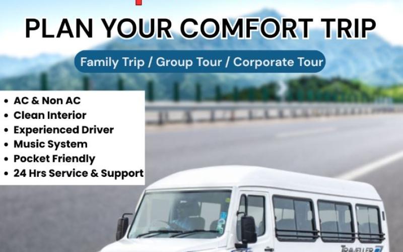 9 Seater Tempo Traveller Hire in Jaipur | Shristi Holiday Services